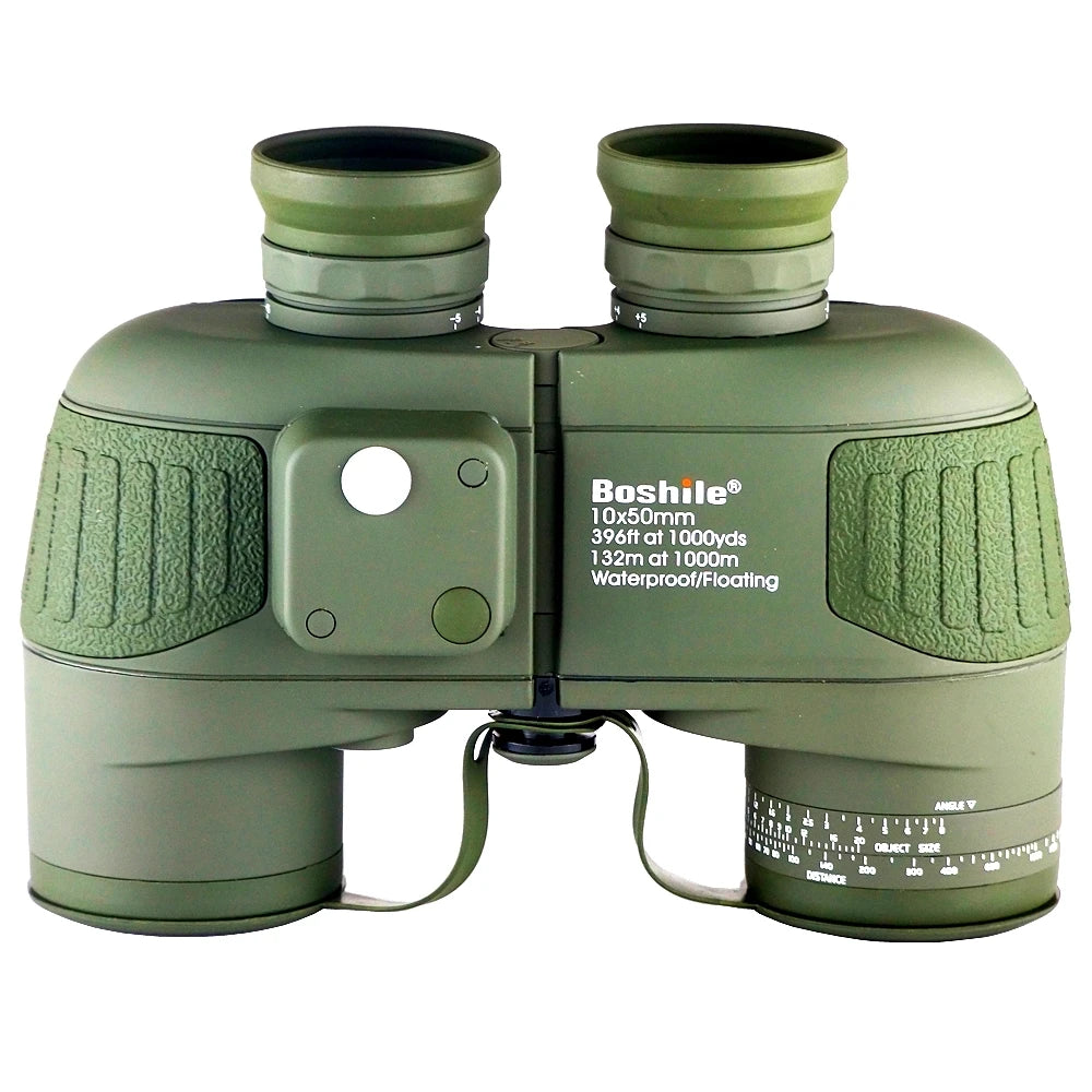 Jumelles Boshile 10x50 avec Télémètre et Boussole Marine Waterproof Militaire Tactique