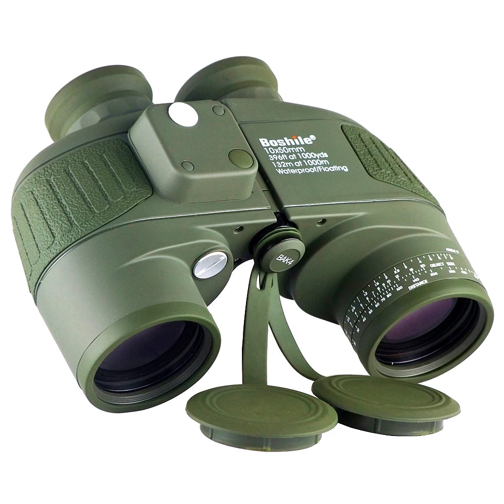 Jumelles Boshile 10x50 avec Télémètre et Boussole Marine Waterproof Militaire Tactique