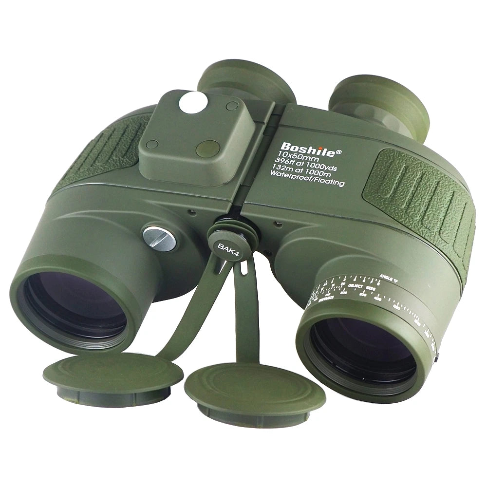 Jumelles Boshile 10x50 avec Télémètre et Boussole Marine Waterproof Militaire Tactique