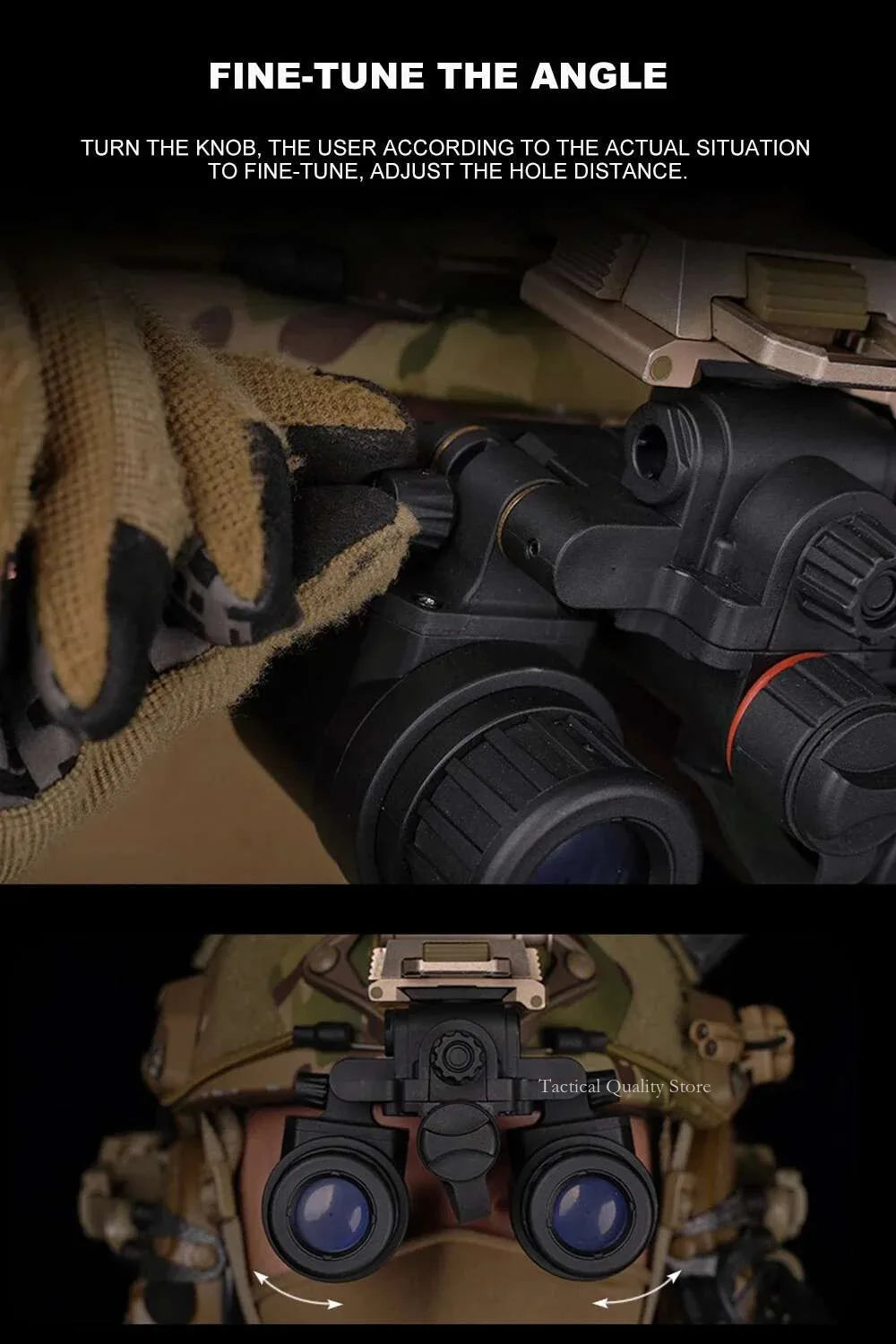 Jumelles AN/PVS31 Dual-Tube Binocular Night Vision Goggles - Accessoires de casque Airsoft pour modèle de chasse en cosplay