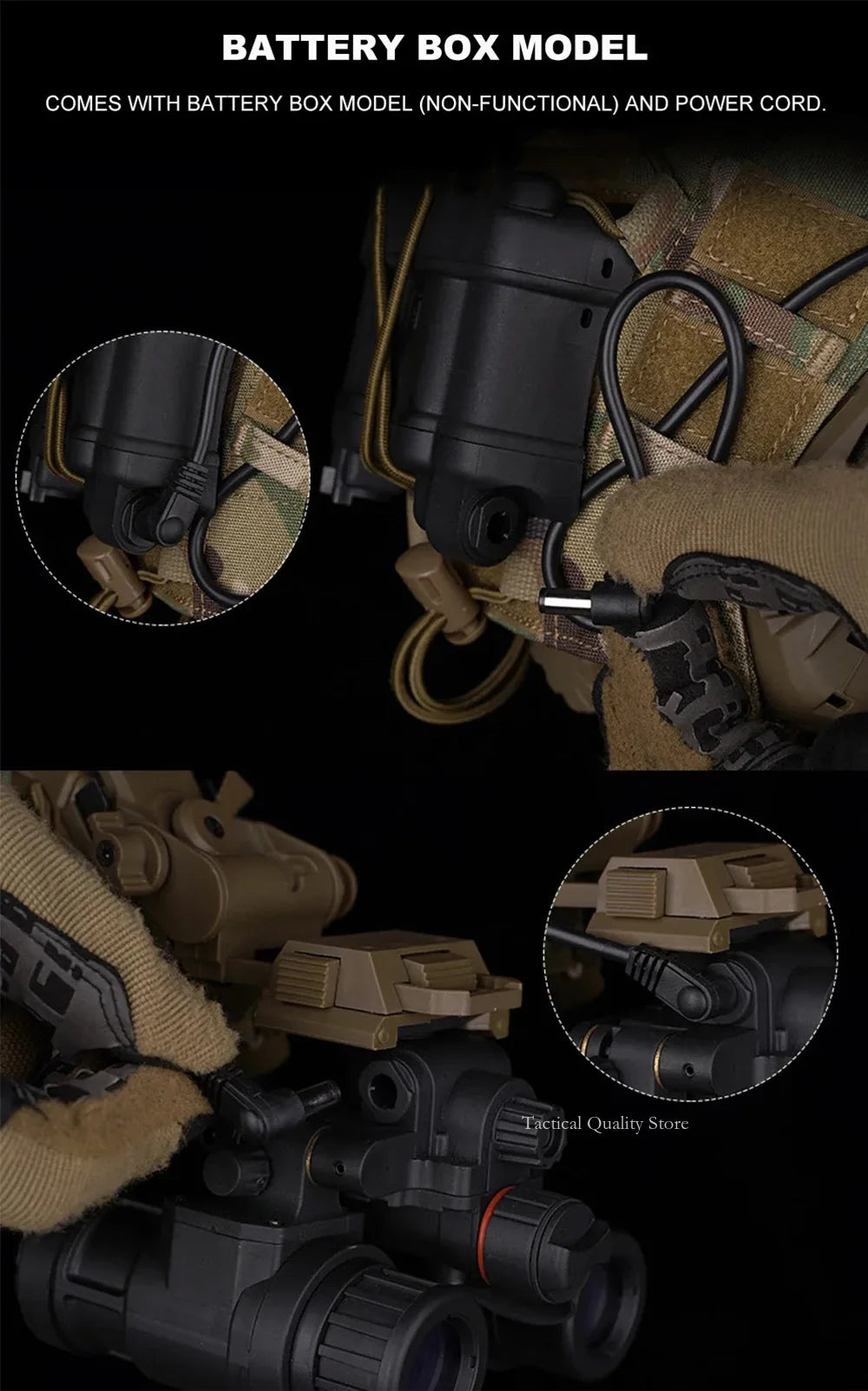 Jumelles AN/PVS31 Dual-Tube Binocular Night Vision Goggles - Accessoires de casque Airsoft pour modèle de chasse en cosplay