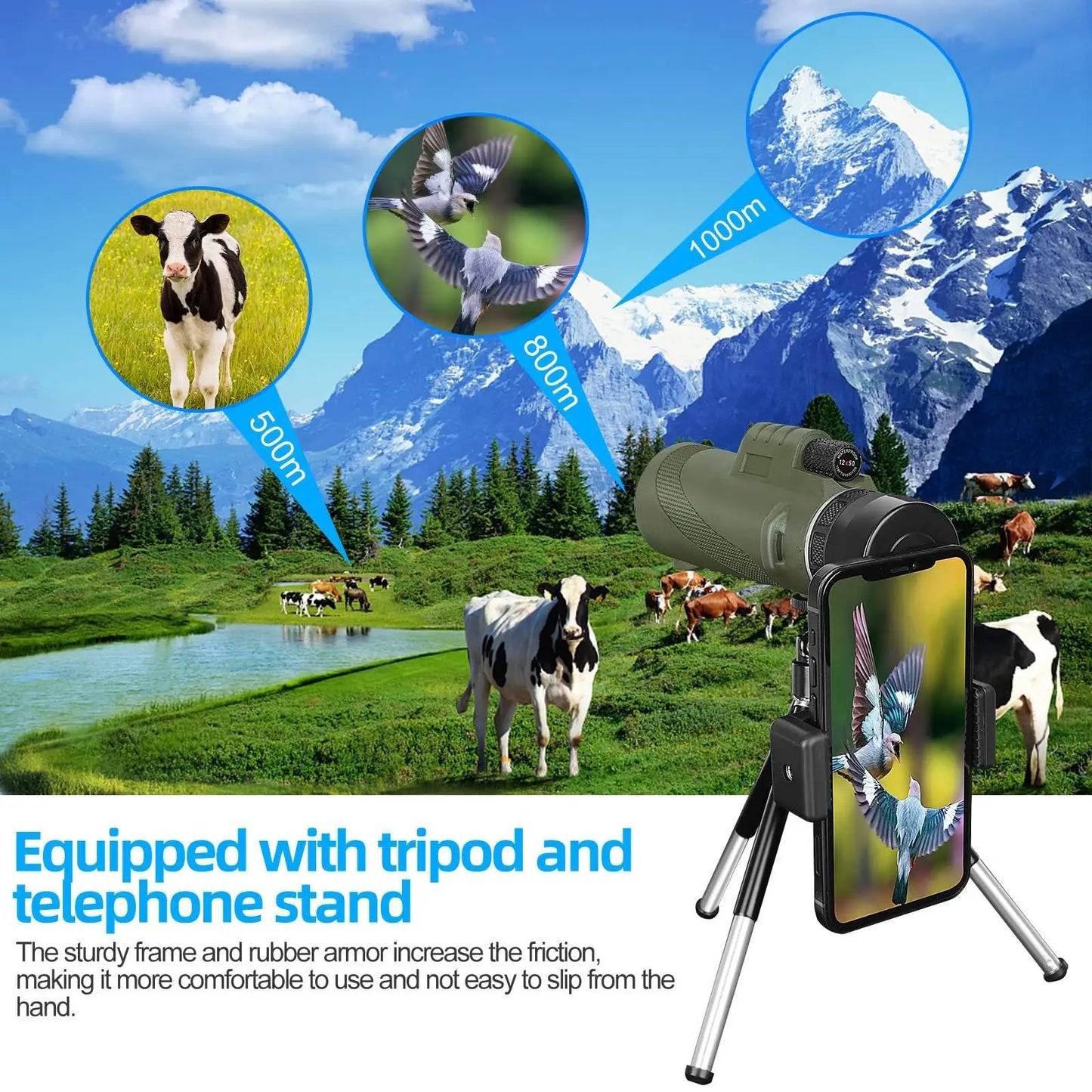 Télescope Haute Puissance 80x100Zoom BAK4 Prisme