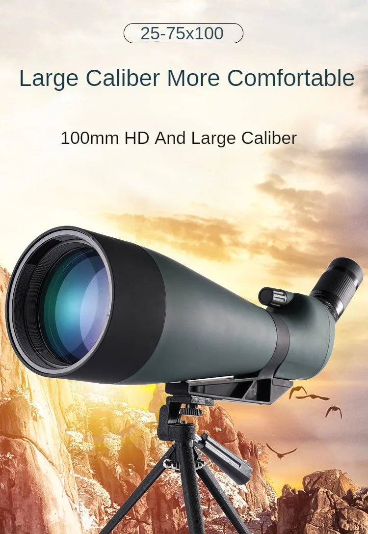 Jumelles Jnash 25-75x100mm Spotting Scope Monoculaire FMC BAK4 IPX4