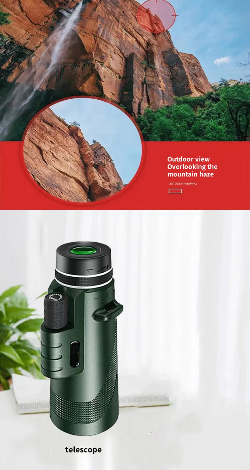 Télescope Portable Zoom HD 80x100 - Idéal pour la chasse, le camping et les voyages