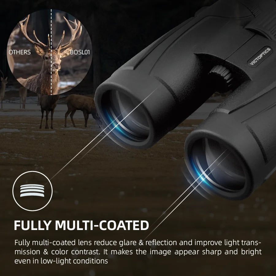 Jumelles Vector Optics 8X42 10X42 Bak7 étanches pour la chasse