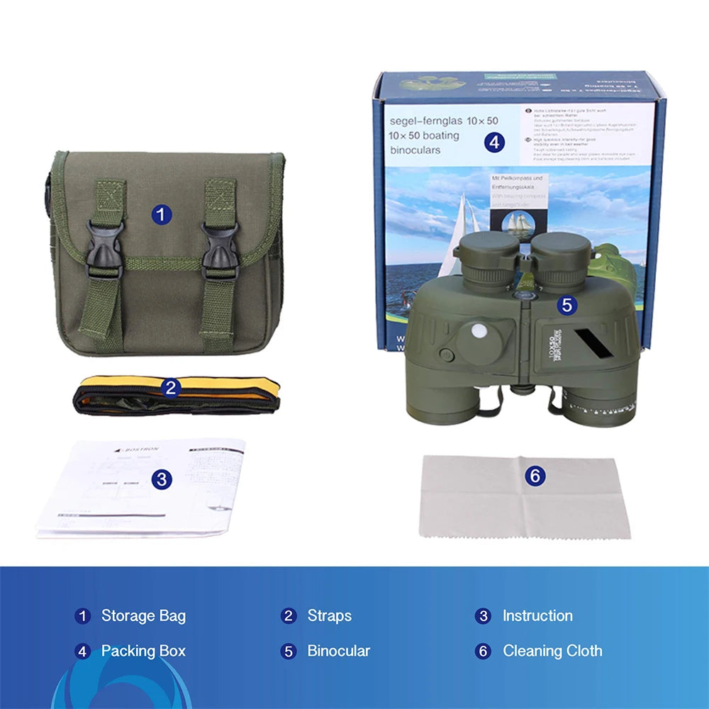 Jumelles Militaires Ponbos 10X50 Compactes et Puissantes
