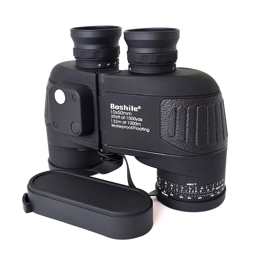 Jumelles Boshile 10x50 avec Télémètre et Boussole Marine Waterproof Militaire Tactique