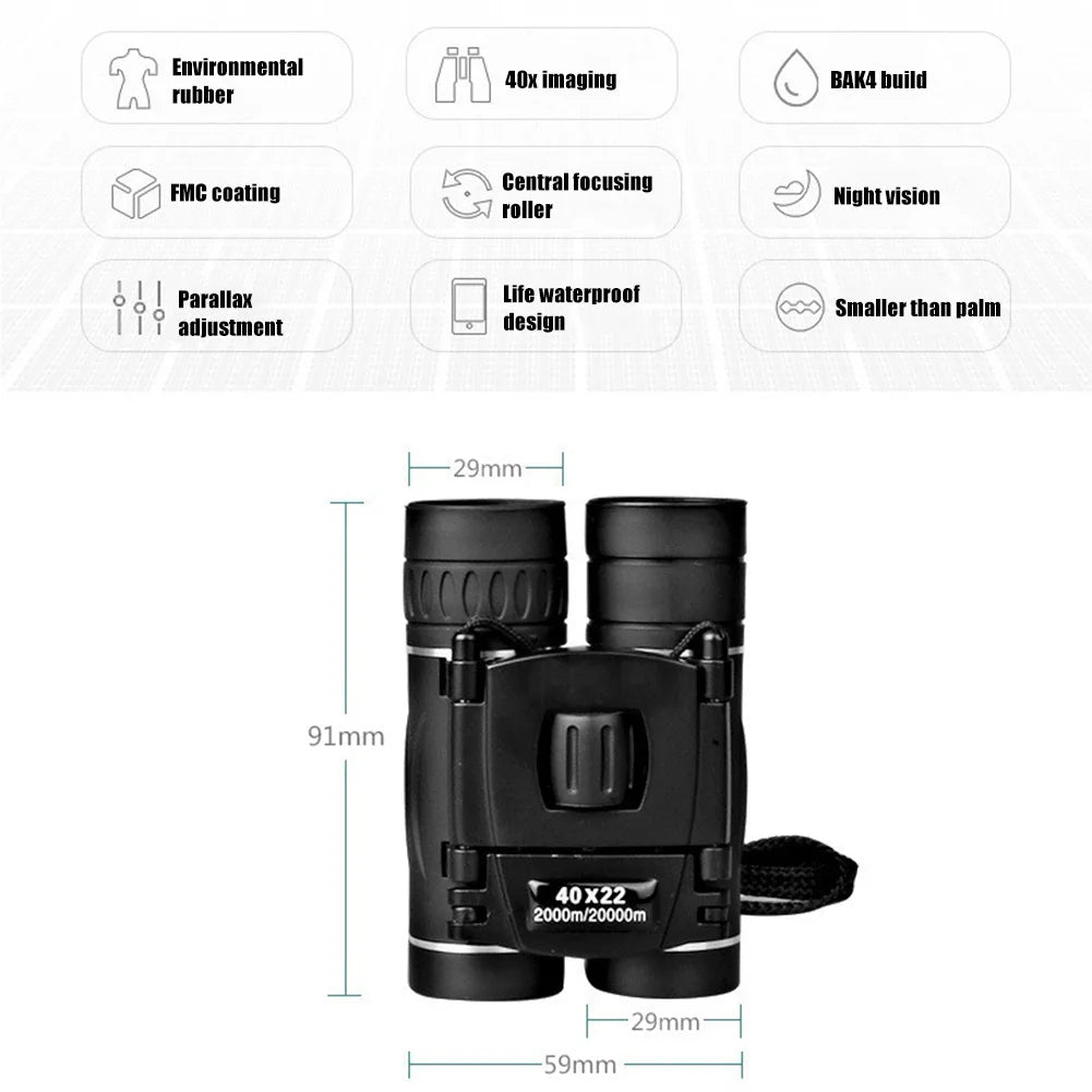 Jumelles UYANGG HD 40x22 Militaires de Chasse Professionnelle de Haute Qualité