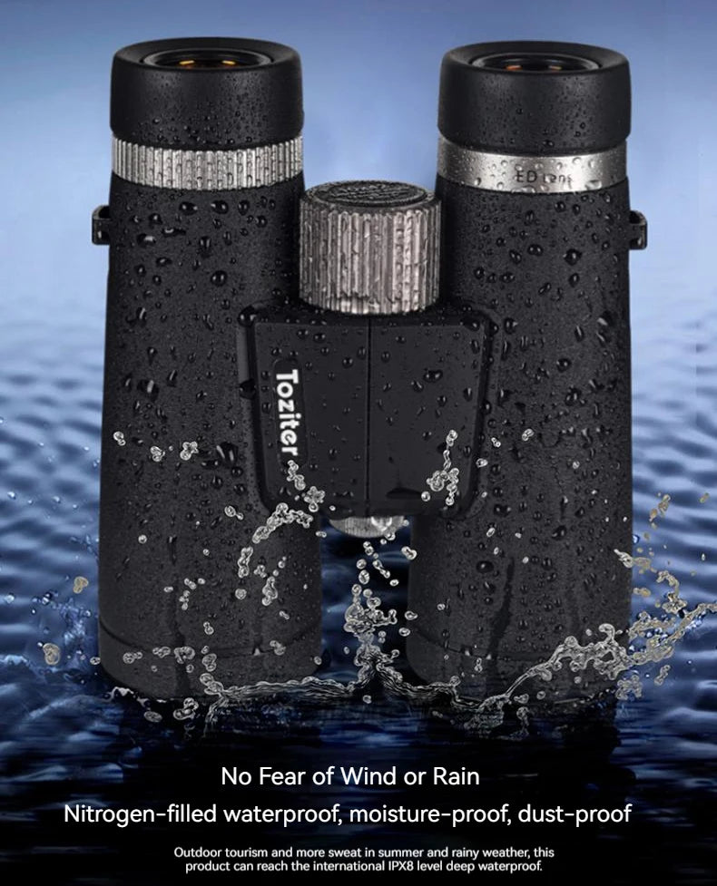 Binoculaires Professionnels 12X50ED Étanches IPX7 IPX7 magnification 10/12 Focusing Type Central Lens Coating ED High Reflection Waterproof Night Vision Hiking Hunting Outdoor Travel
