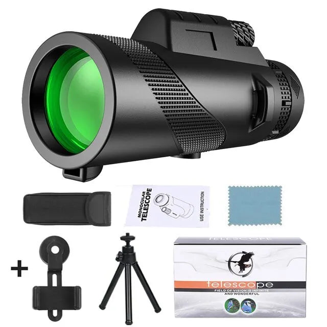 Télescope Portable Zoom HD 80x100 - Idéal pour la chasse, le camping et les voyages