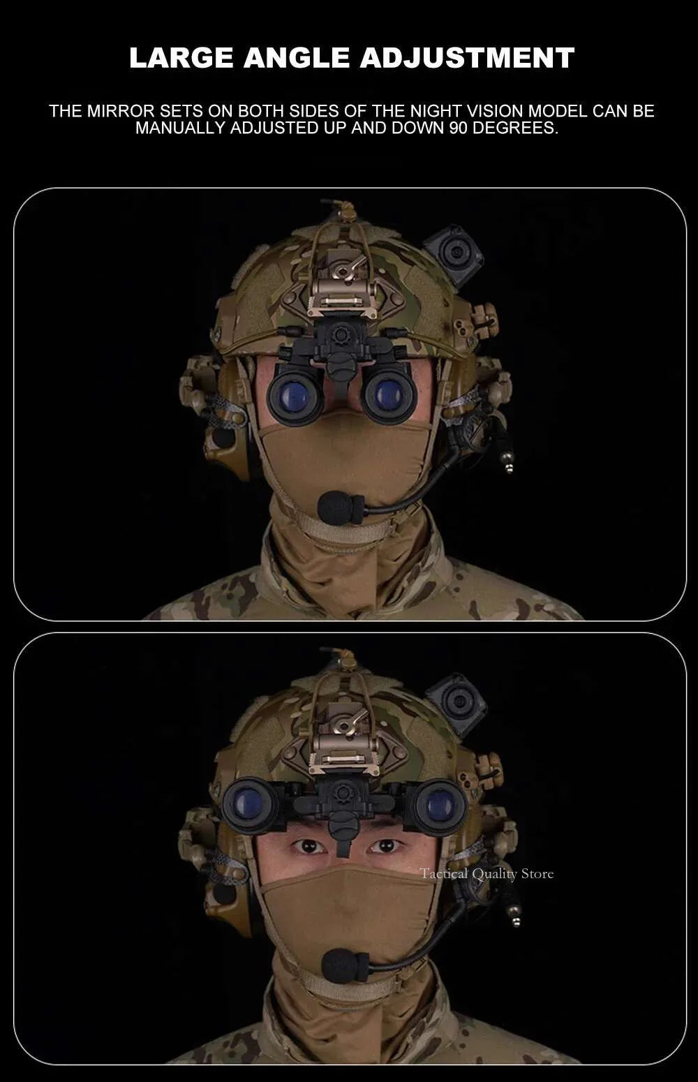 Jumelles AN/PVS31 Dual-Tube Binocular Night Vision Goggles - Accessoires de casque Airsoft pour modèle de chasse en cosplay