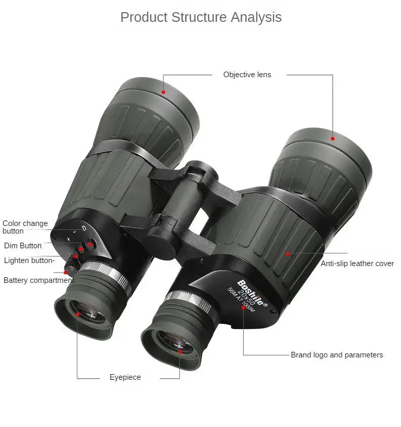 Jumelles Boshile 20x50 Auto Focus Binoculars - Étanches et Longue Portée