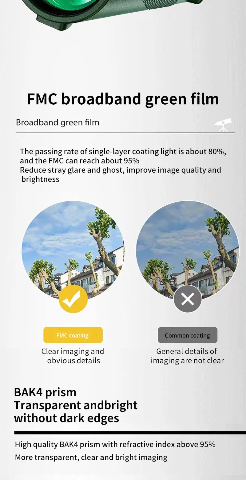Télescope Portable Zoom HD 80x100 - Idéal pour la chasse, le camping et les voyages