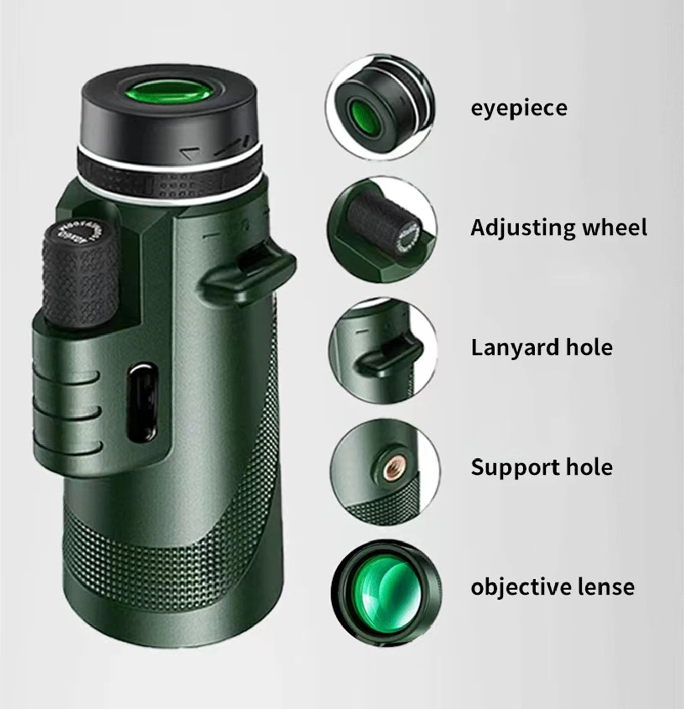 Télescope Portable Zoom HD 80x100 - Idéal pour la chasse, le camping et les voyages