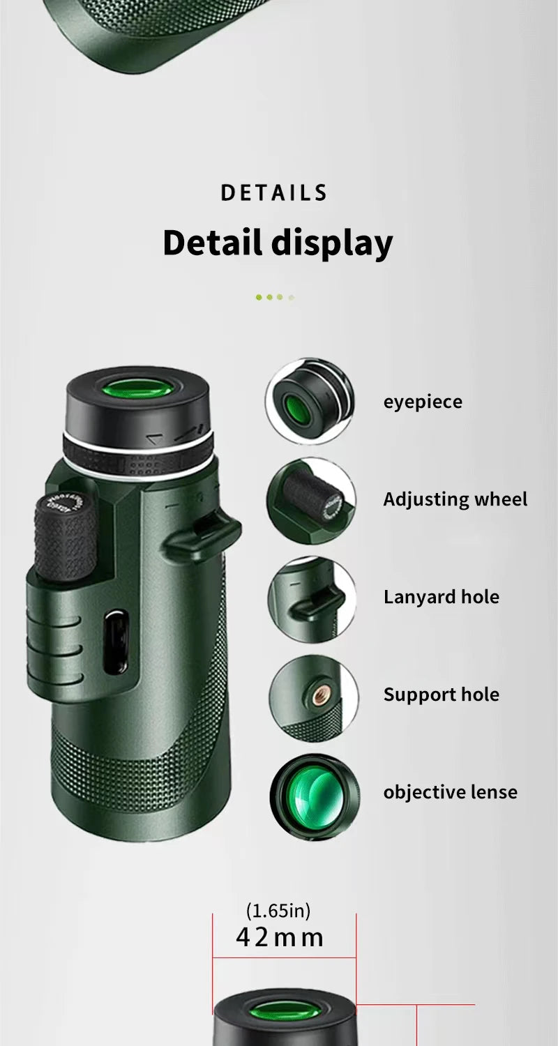 Télescope Portable Zoom HD 80x100 - Idéal pour la chasse, le camping et les voyages