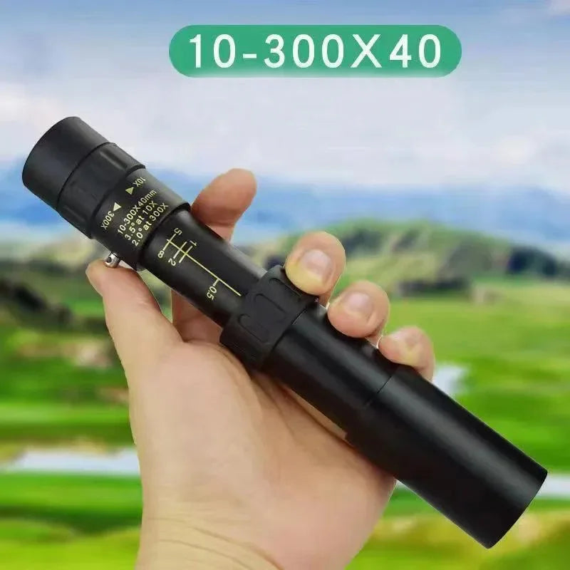 Monoculaire HD 4K Zoom 10-300x40 Binoculars BAK4-Prisms