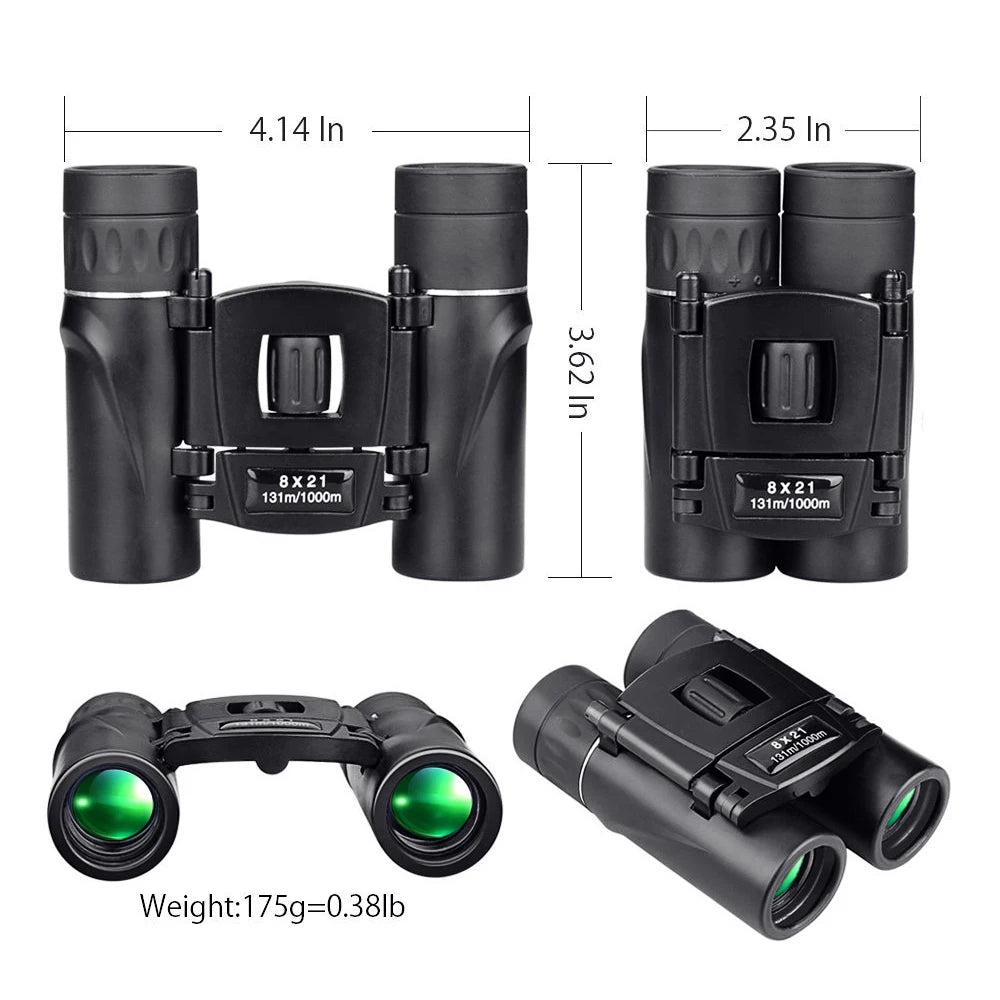 Jumelles APEXEL 8x21 Compact Binoculars BAK4 FMC Optics IPX4 - Long Range 1000m