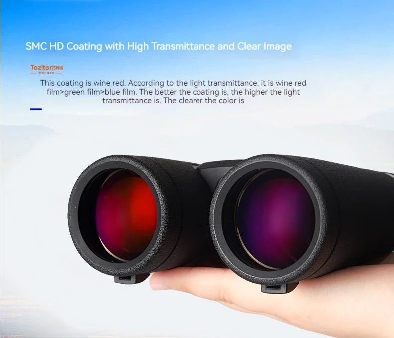 Binoculaires Professionnels 12X50ED Étanches IPX7 IPX7 magnification 10/12 Focusing Type Central Lens Coating ED High Reflection Waterproof Night Vision Hiking Hunting Outdoor Travel