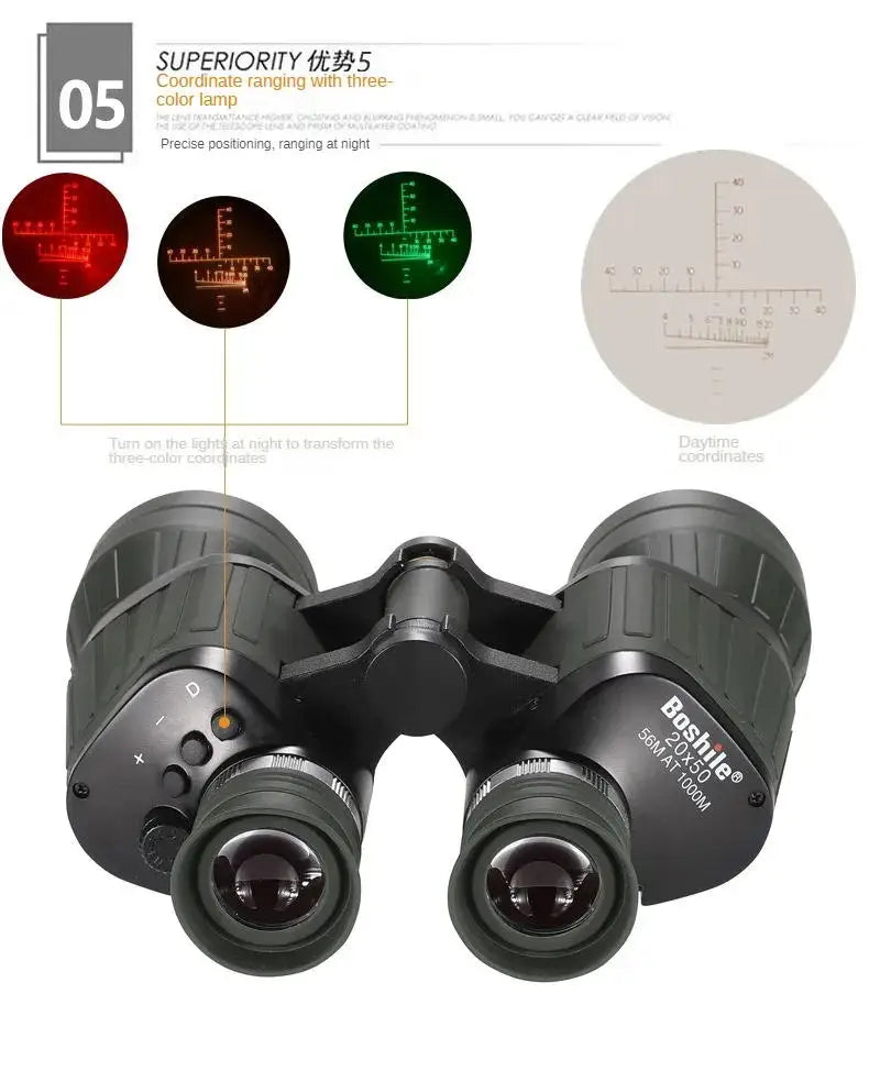 Jumelles Boshile 20x50 Auto Focus Binoculars - Étanches et Longue Portée