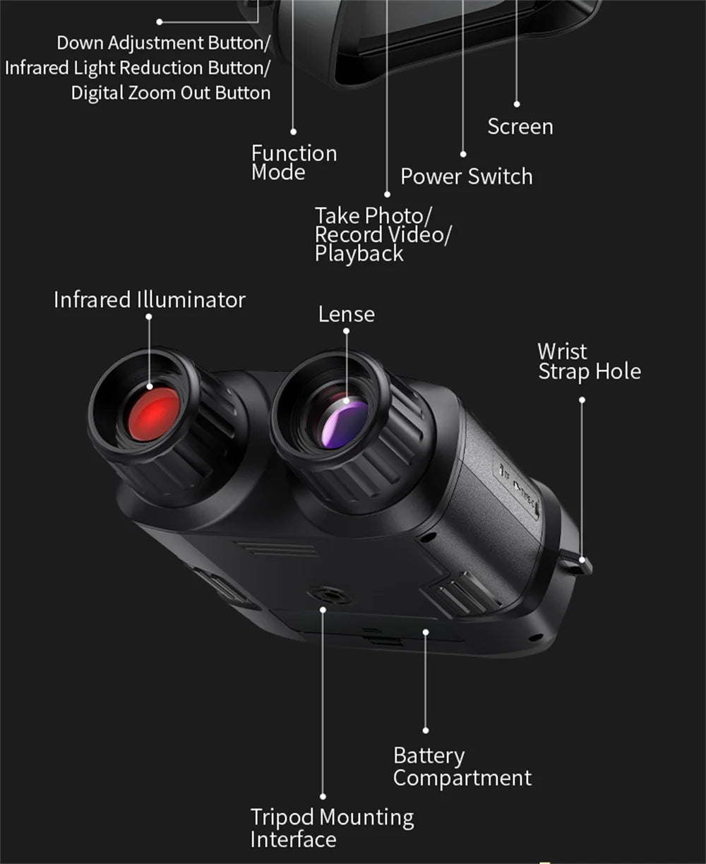 Jumelles FNIRSI NVS-40 4K HD Night Vision 6X Digital Zoom