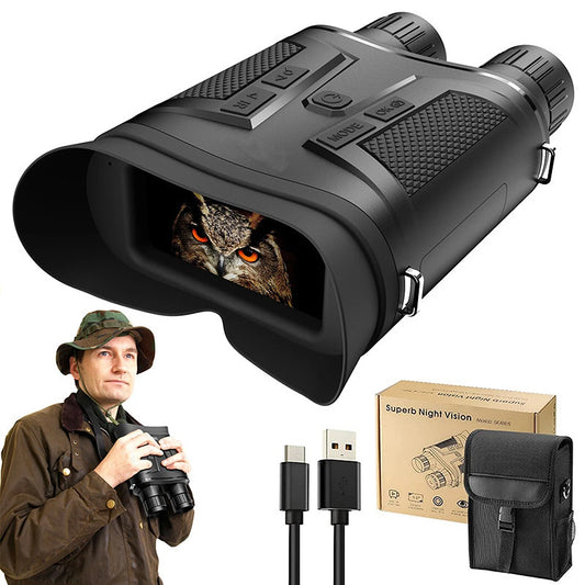 Jumelles Ponbos NV800S Ultra HD 4K 42MM 12MP 5X Optique 10X Zoom Numérique 800M Vision Nocturne Infrarouge