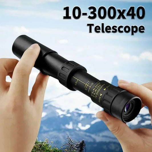 Monoculaire HD 4K Zoom 10-300x40 Binoculars BAK4-Prisms