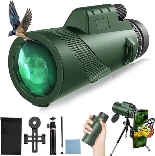 Télescope monoculaire Holdpeak 80x100 HD - Haute puissance pour smartphone