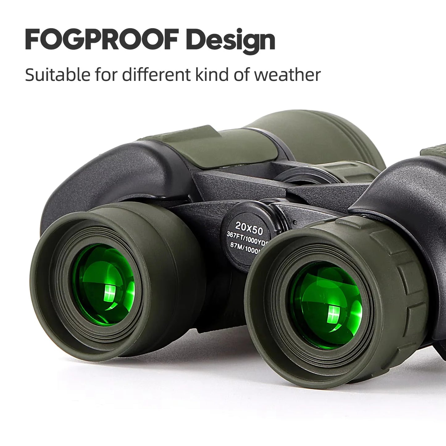 Jumelles Militaires Allemandes 20x50 Zoom HD BAK4-Prism Durable