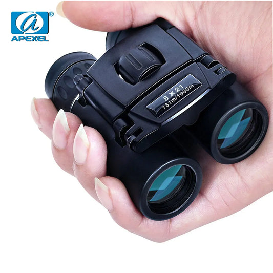 Jumelles APEXEL 8x21 Compact Binoculars BAK4 FMC Optics IPX4 - Long Range 1000m