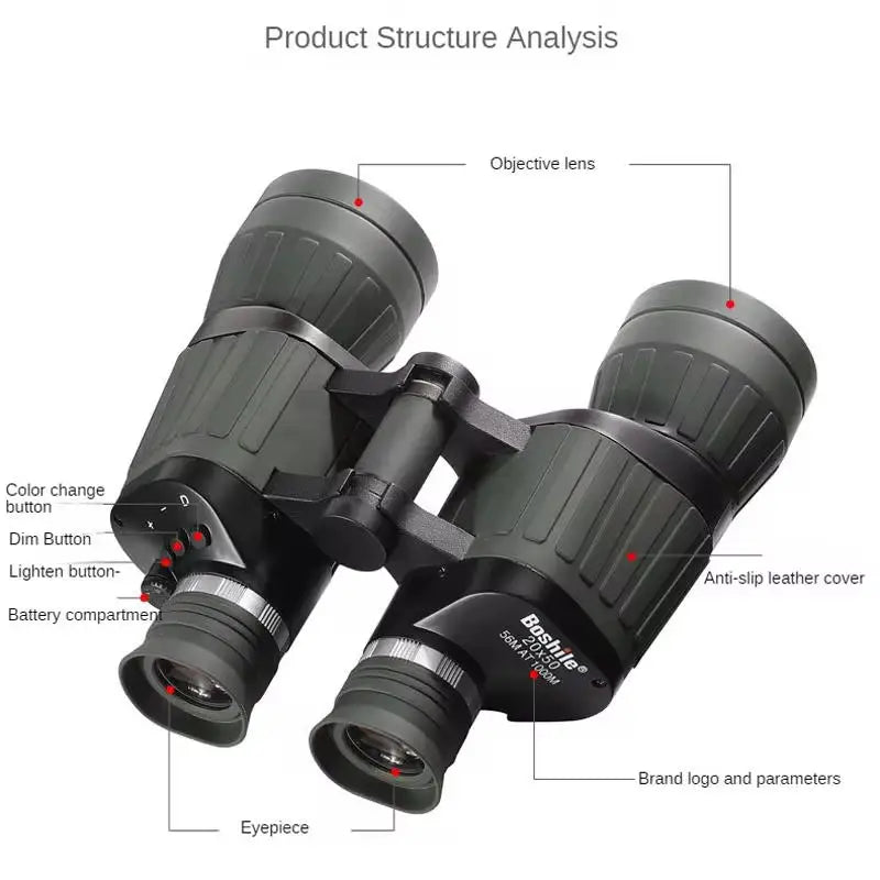 Jumelles Boshile 20x50 Auto Focus Binoculars - Étanches et Longue Portée