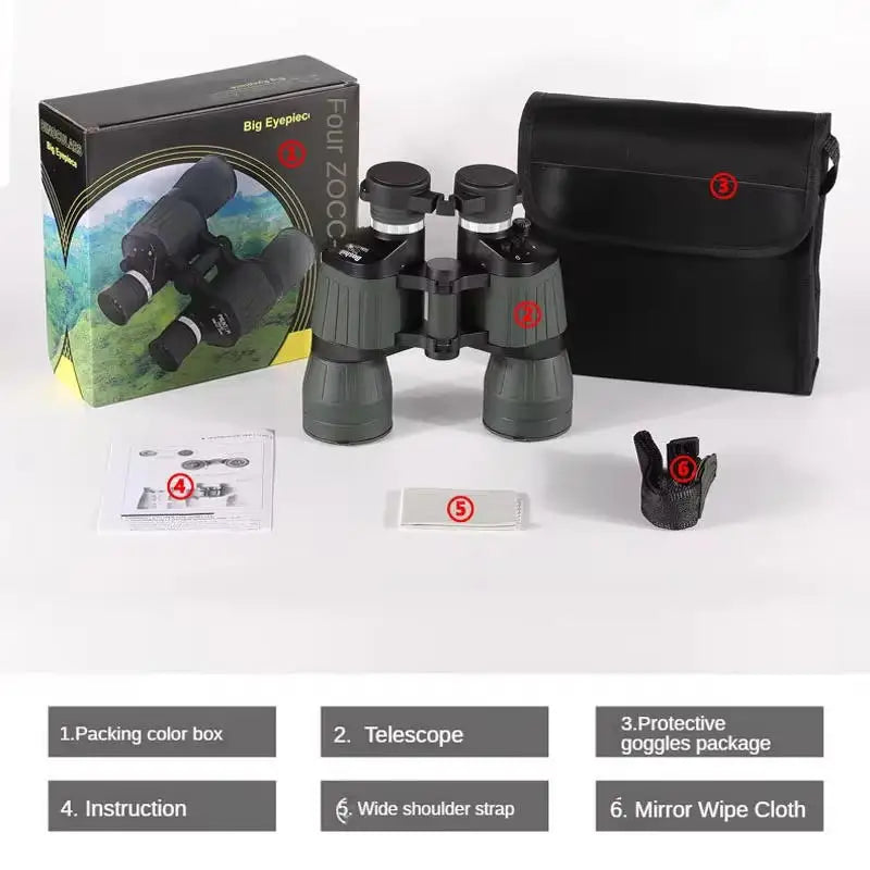 Jumelles Boshile 20x50 Auto Focus Binoculars - Étanches et Longue Portée
