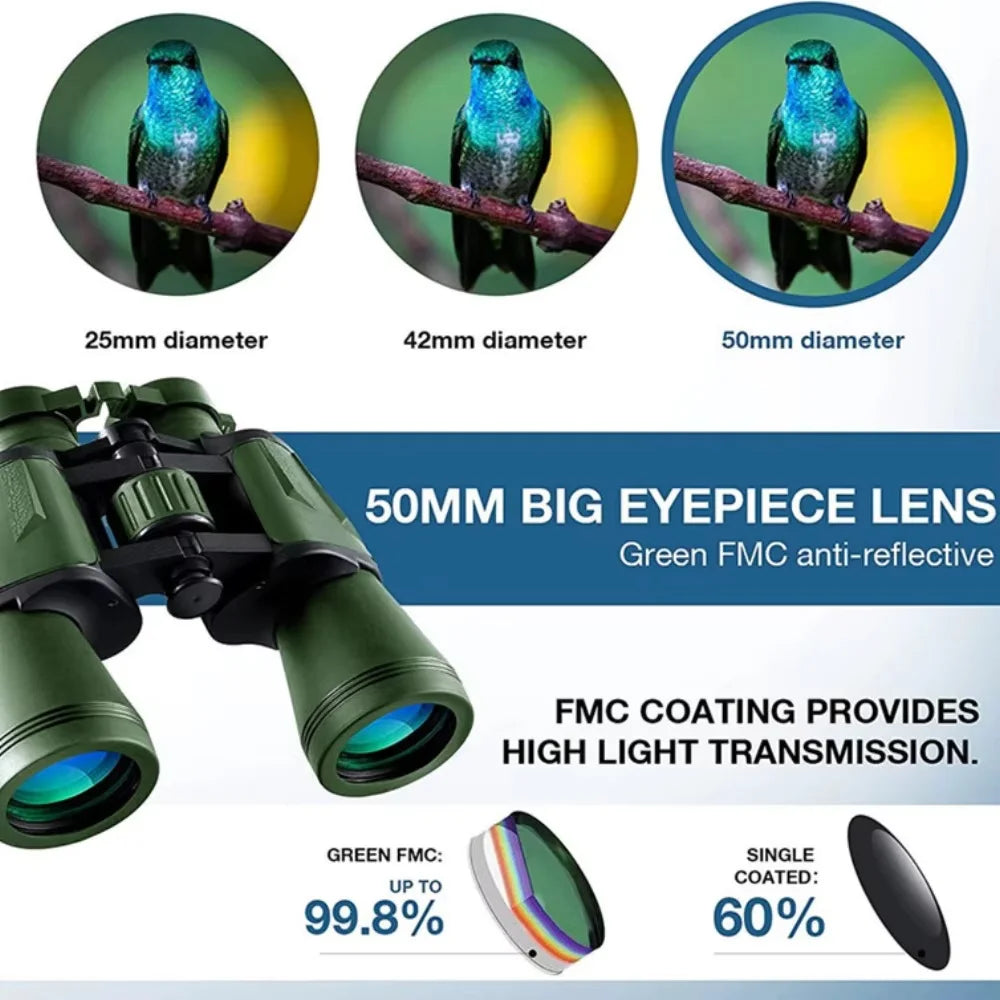 Jumelles Militaires Allemandes 20x50 Zoom HD BAK4-Prism Durable